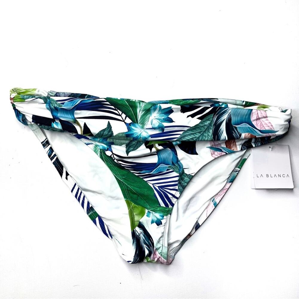 La Blanca Plus Size Tropical Print Swim Bikini Bottoms